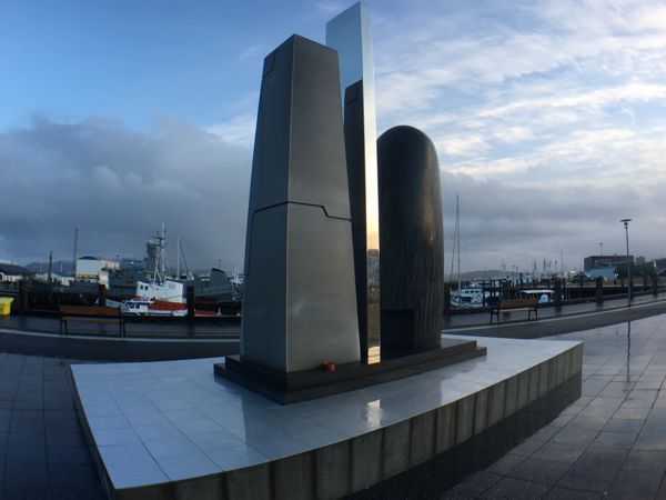 The EVE Online monument in downtown Reykjavik. Look close enough and you find the names of all the players' characters microscopically engraved on its base.